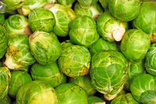 a bunch of brussels sprouts