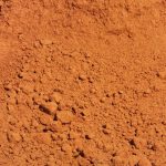 Close up of red clay soil